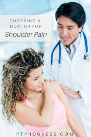Doctor shoulder pain