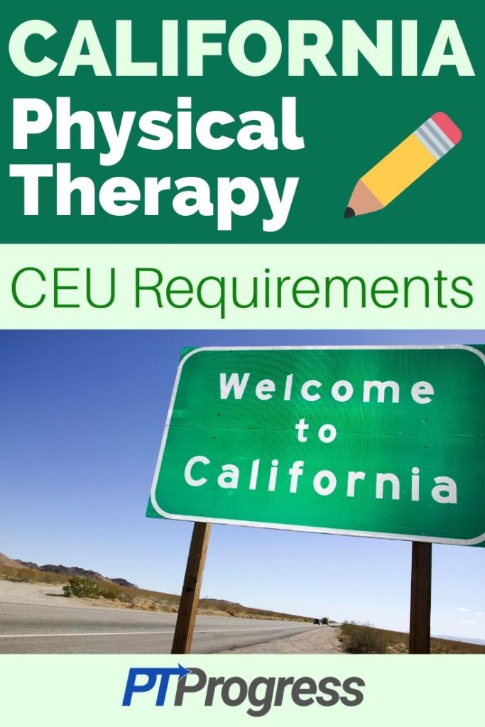 California Physical Therapy Continuing Education Requirements