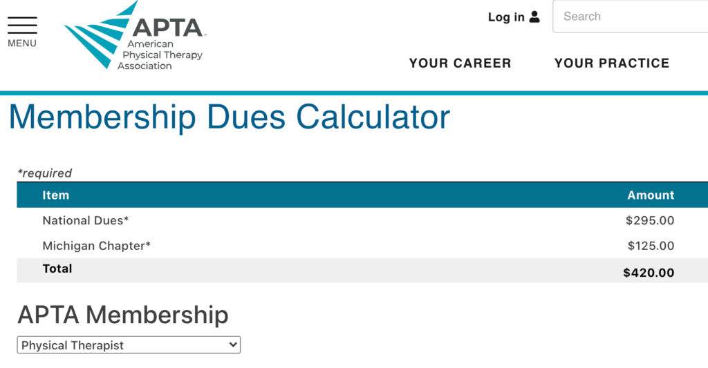 apta membership cost