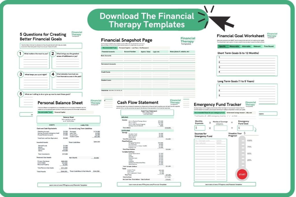 financial therapy templates