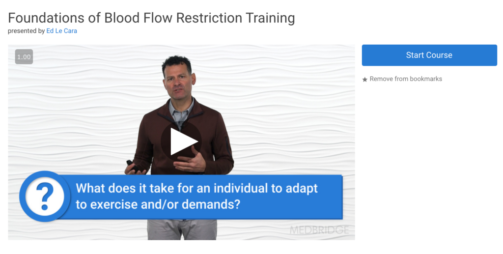 blood flow restriction course