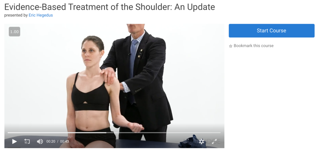 medbridge shoulder course