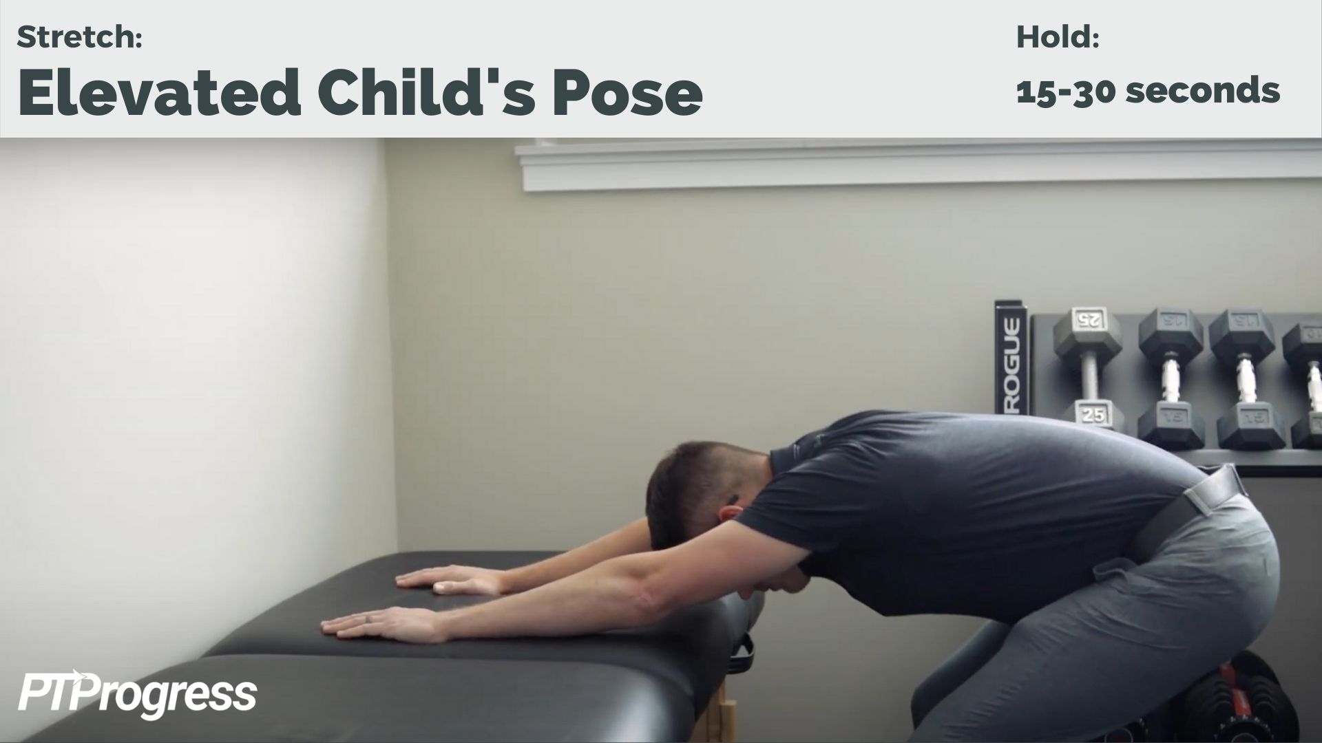 child's pose upper back stretch