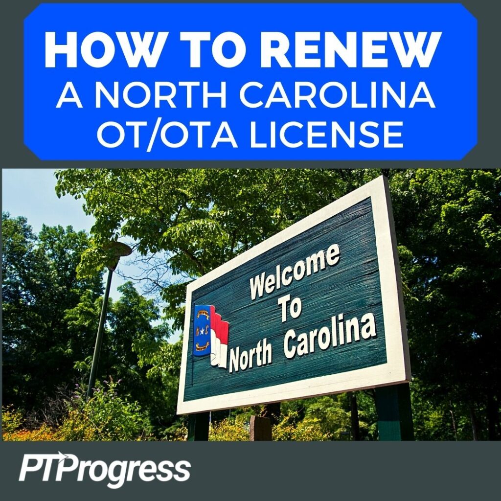North Carolina occupational therapy license