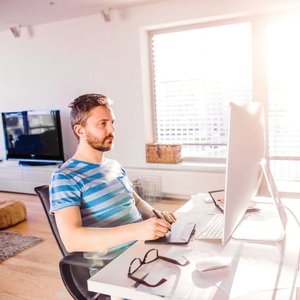 sitting desk