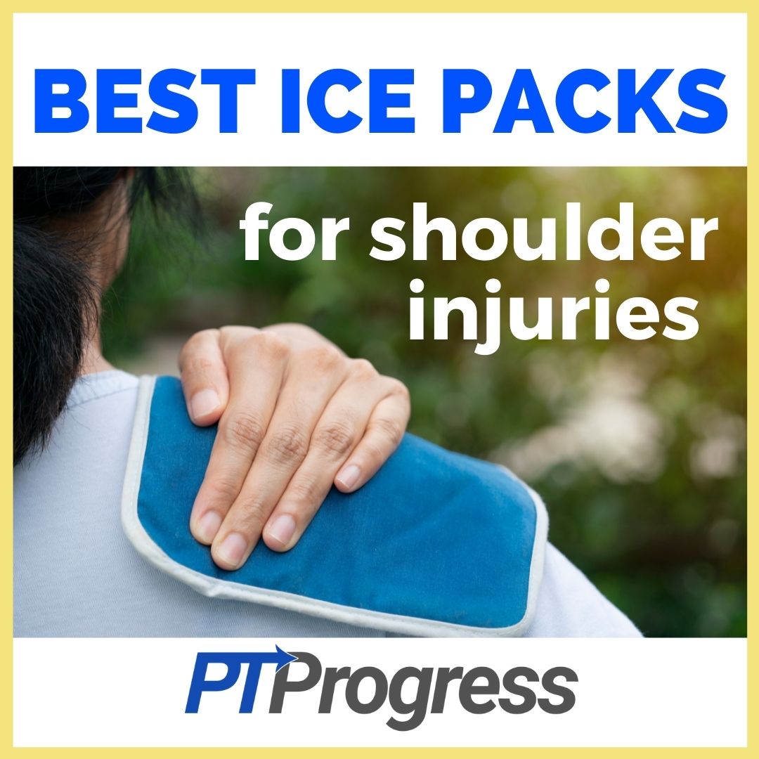 JJ CARE Shoulder Ice Pack with Brace & Freezer Bag, Shoulder Ice Wrap  Rotator Cuff Cold Therapy for Injuries, Bursitis & Swelling