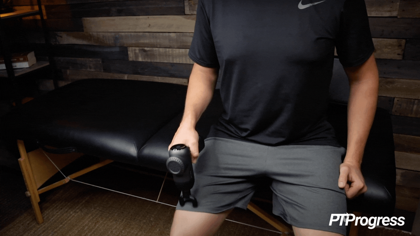 massage gun squat
