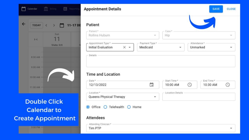 save notes stride EMR