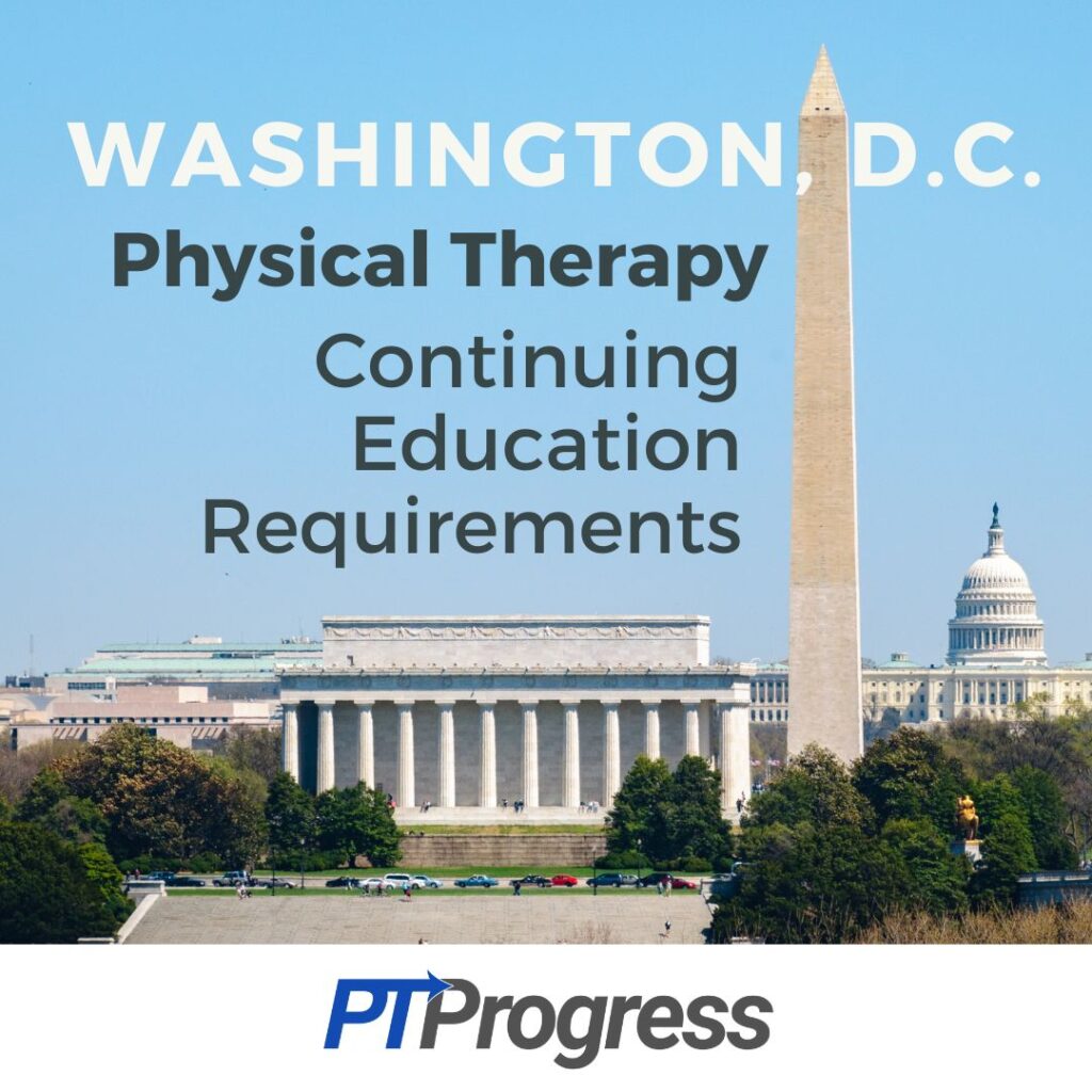 DC physical therapy continuing education requirements