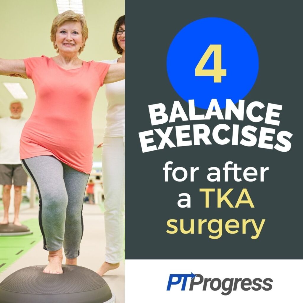 balance exercises after a total knee replacement